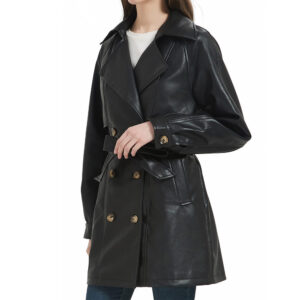 leather trench coat womens