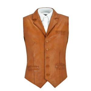 Tan Leather Vest