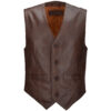 Chocolate Brown Leather Vest