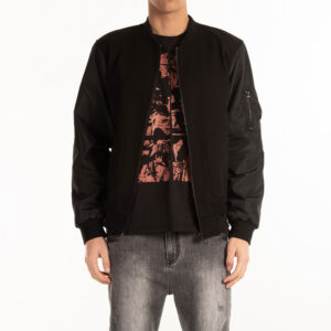 black bomber jacket
