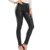 Black Faux Leather Skinny Pants
