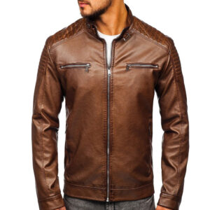 brown leather jacket mens
