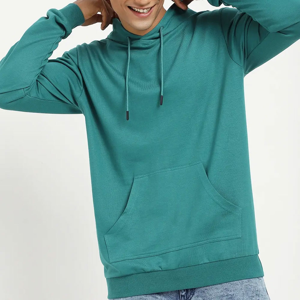Men’s Teal Green Pullover Hoodie - Image 4