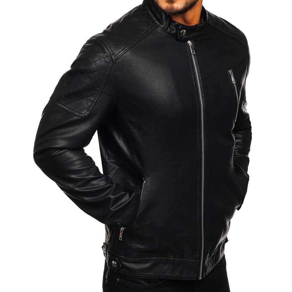 black leather jacket men - Image 3