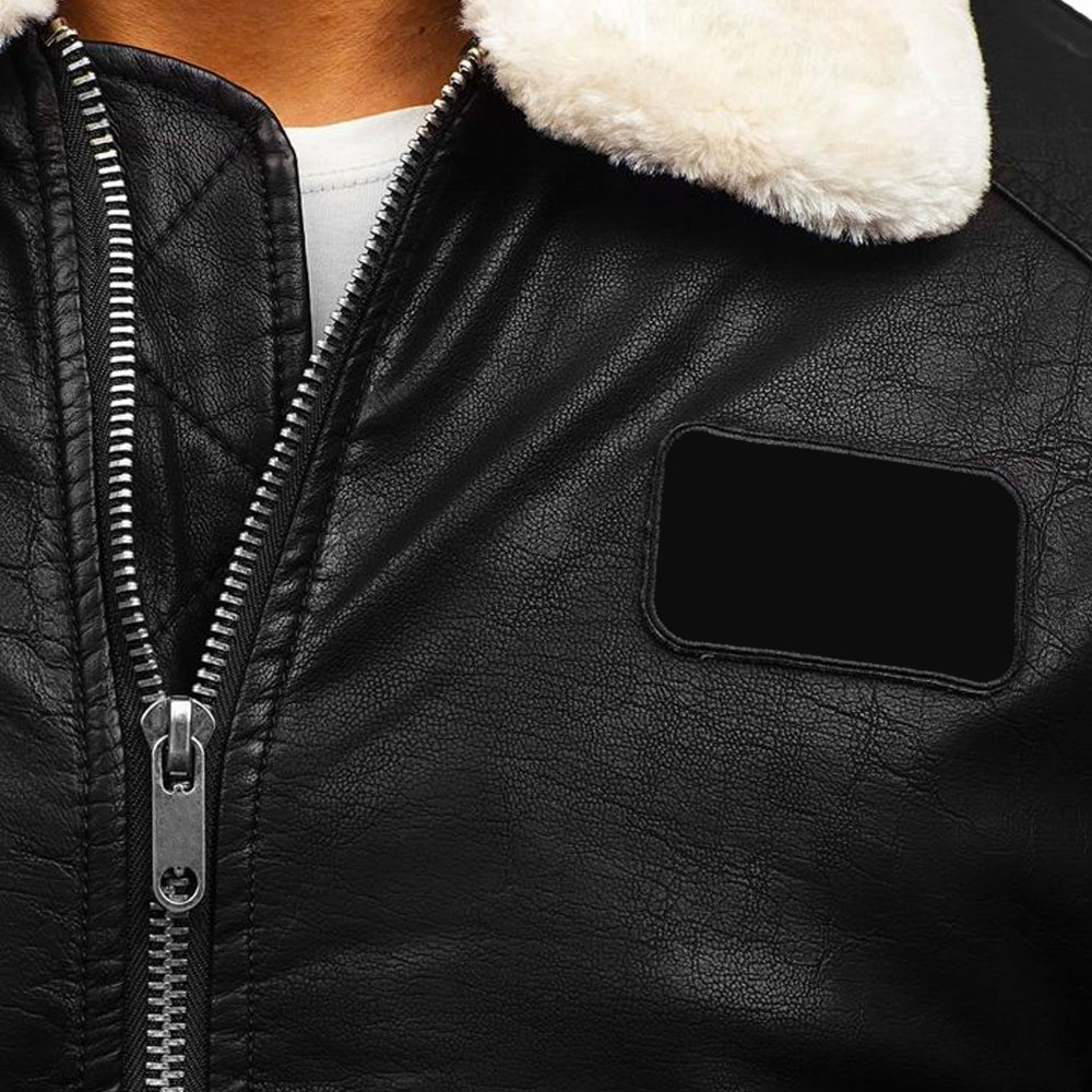 man black leather jacket - Image 5