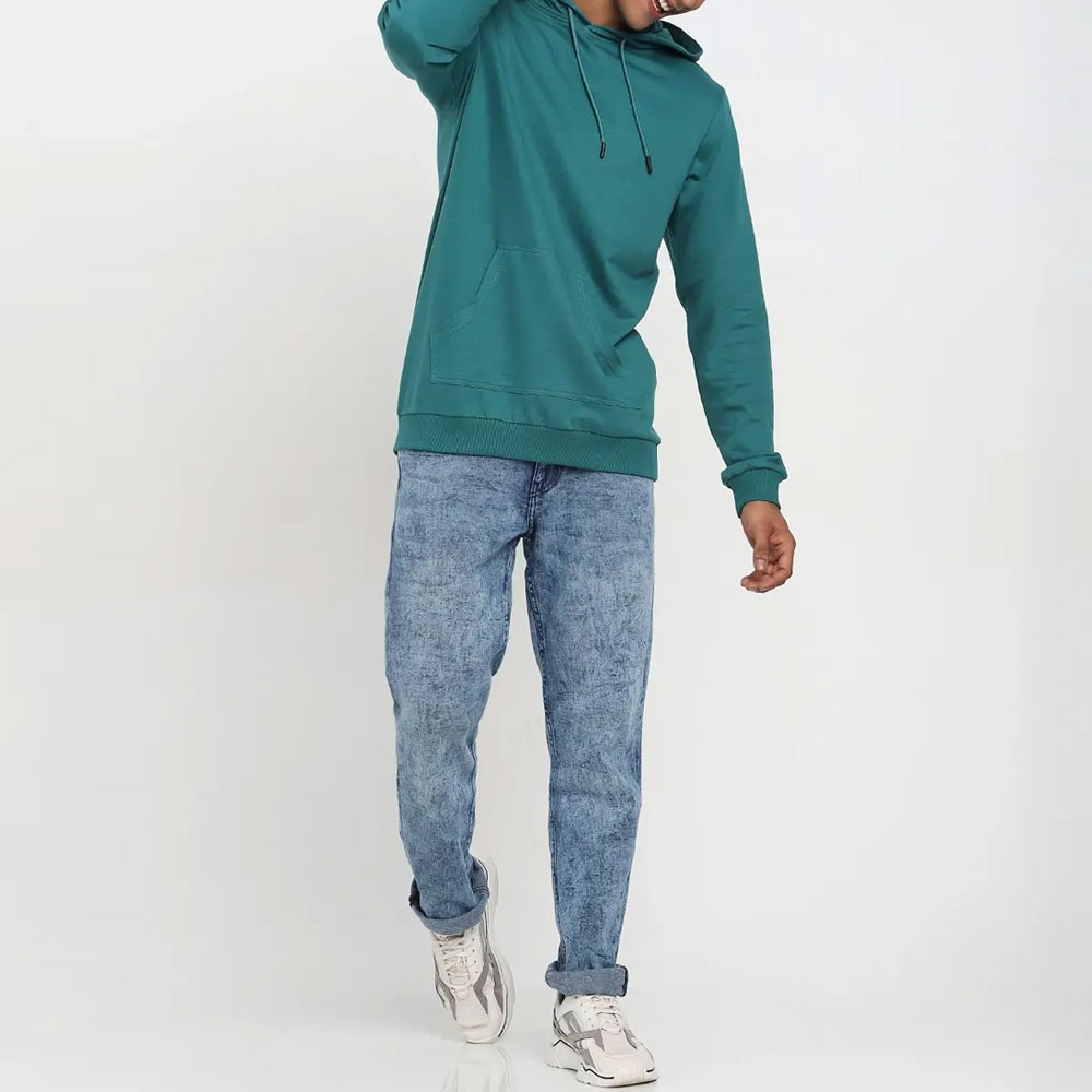 Men’s Teal Green Pullover Hoodie - Image 5