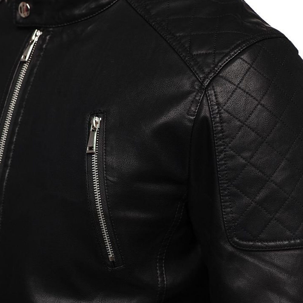 black leather jacket men - Image 5