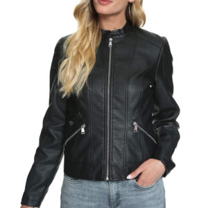 Women’s Faux Leather Biker Jacket