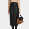 ghalia skirt long leather skirt - black