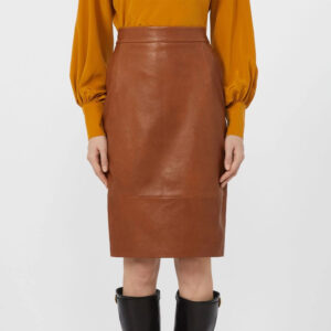 papaile leather pencil skirt