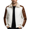 Men’s Crocodile Style Embossed Leather Jacket