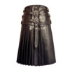 Mens Black Leather Gladiator Kilt – Modern Formal Leather Kilt