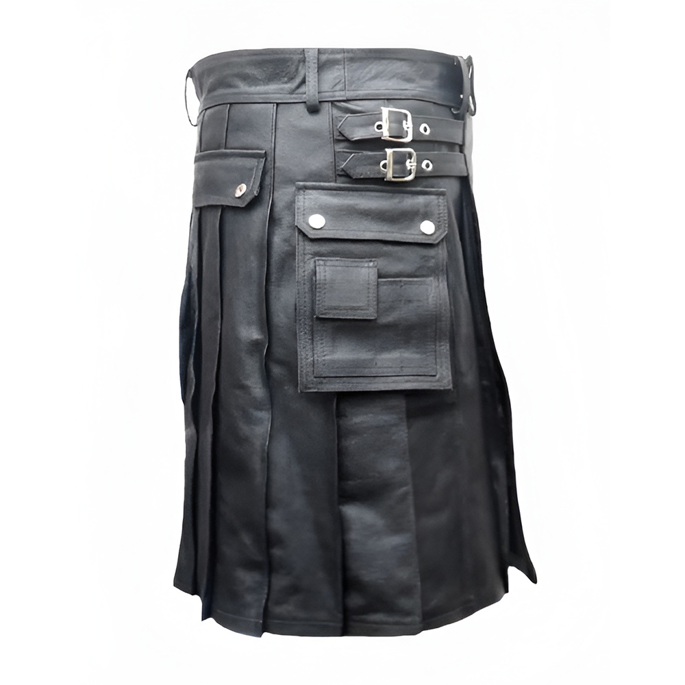 Women Leather Kilts – Stylish Leather Kilt Skirts - Image 3