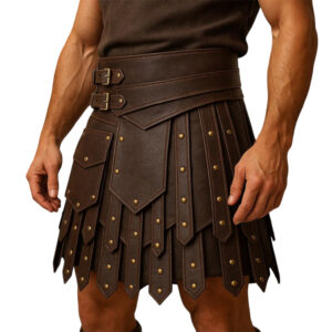 Leather Mens Utility Style Kilt