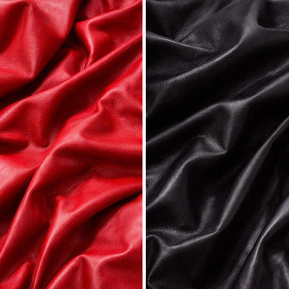 Handmade Red and Black Leather Shorts for Men - Image 6