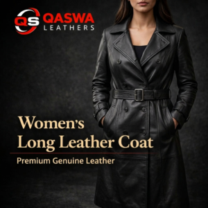 Women Long Leather Coat