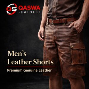 Men Leather Shorts