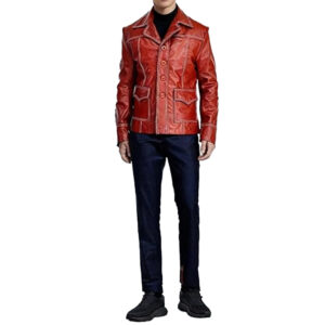 Brad Pitt Style Mens Leather Jacket