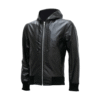 ShadowEdge Urban Leather Hoodie