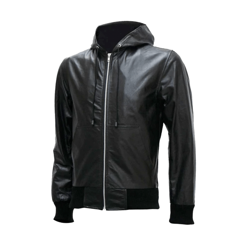 ShadowEdge Urban Leather Hoodie