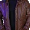 Rust & Rib Bomber Leather Jacket