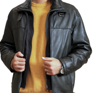 Premium Men's Black Leather Jacket | Qaswa leather