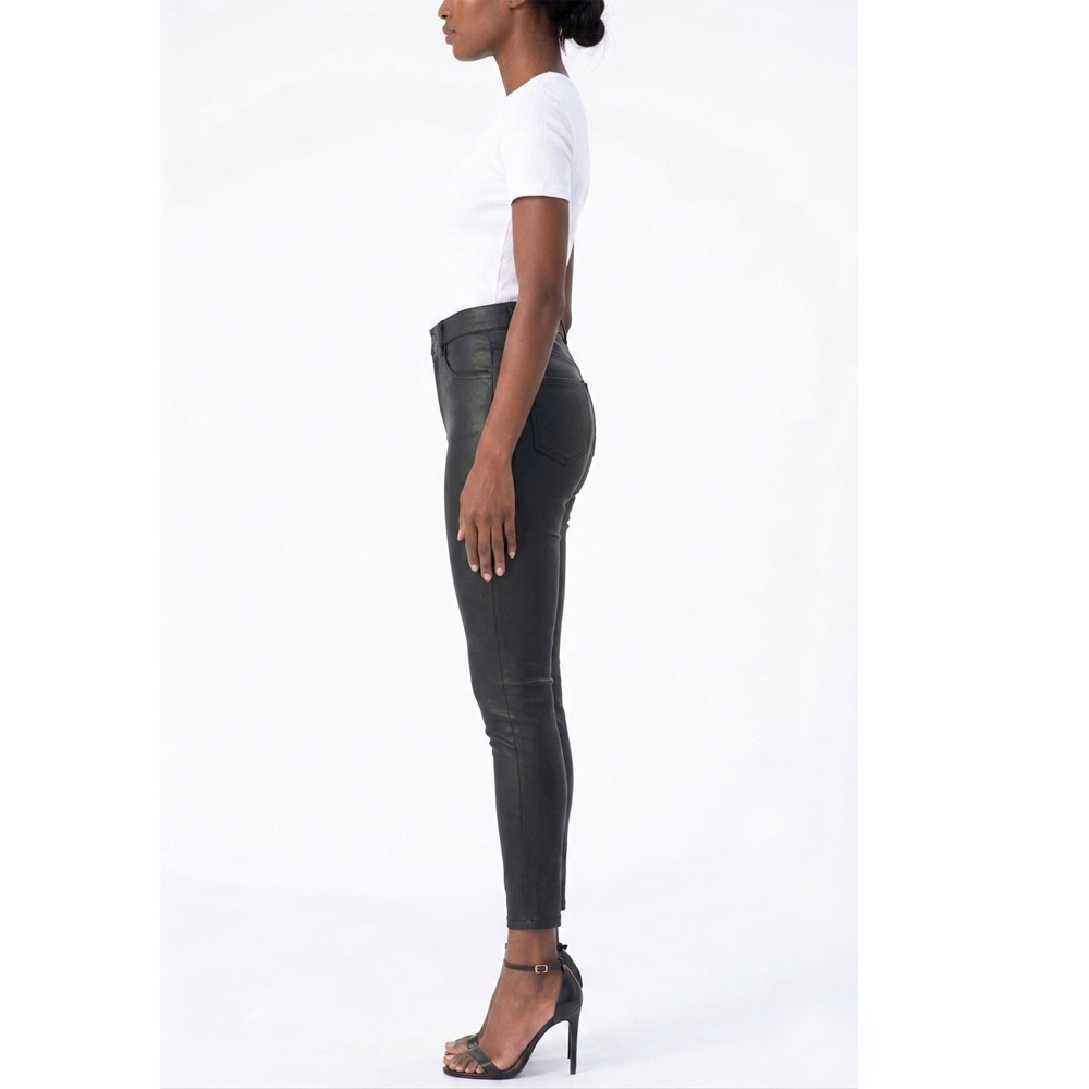 Leather High Rise Trousers - Image 4