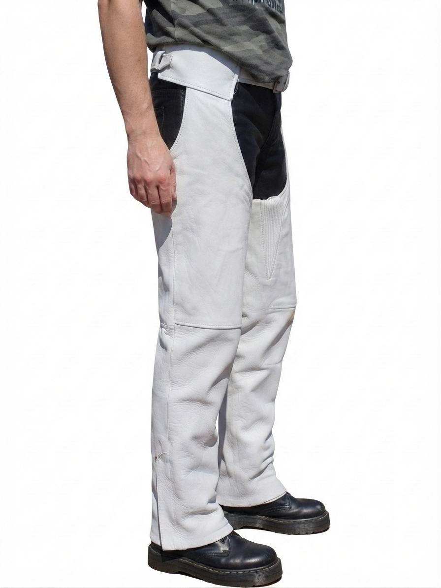 Elite Obsidian Real Leather Biker Chaps - Image 3