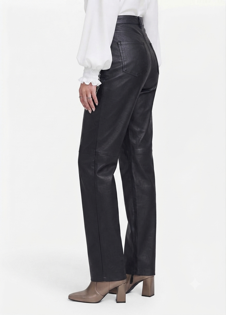 Women's Real Cowskin Leather Trouser - Image 4