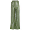 Belted Vegan Leather Trousers